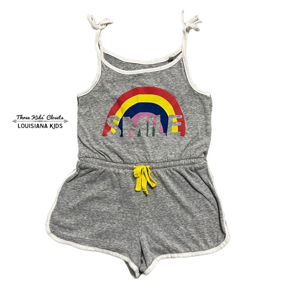 Mini Boden 4-5Y Rainbow Smile Retro Romper